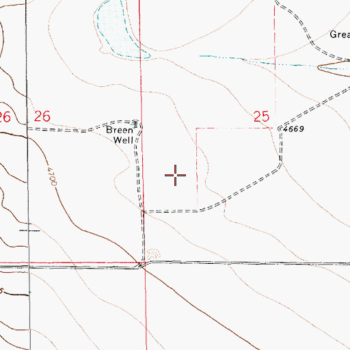 Topographic Map of 10521 Water Well, NM