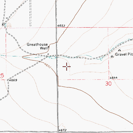 Topographic Map of 10520 Water Well, NM