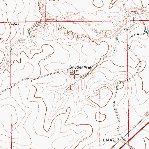 Topographic Map of 05455 Water Well, NM