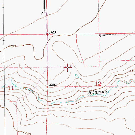Topographic Map of 10729 Water Well, NM