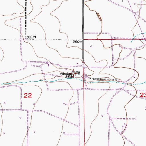 Topographic Map of 05032 Water Well, NM