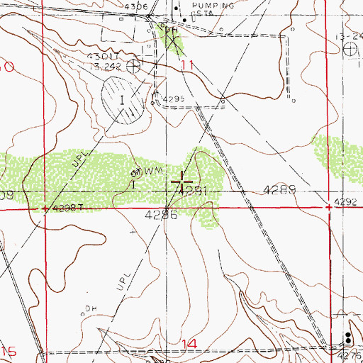 Topographic Map of 11053 Water Well, NM