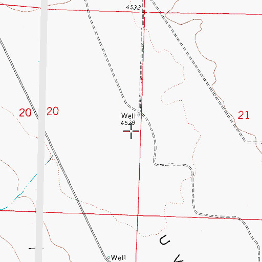 Topographic Map of 10018 Water Well, NM