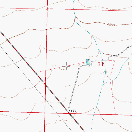 Topographic Map of 10480 Water Well, NM