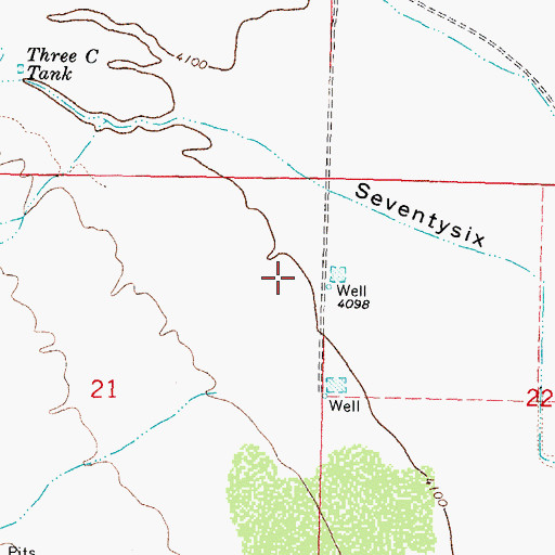 Topographic Map of 00916 Water Well, NM