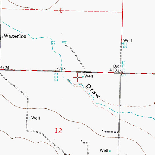 Topographic Map of 10384 Water Well, NM