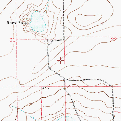 Topographic Map of 10643 Water Well, NM