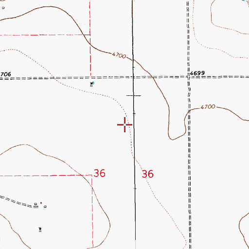 Topographic Map of 10433 Water Well, NM