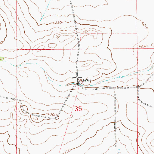 Topographic Map of 10080 Water Well, NM