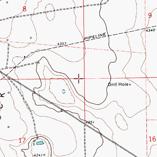 Topographic Map of 10935 Water Well, NM