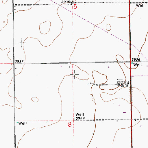 Topographic Map of 10119 Water Well, NM