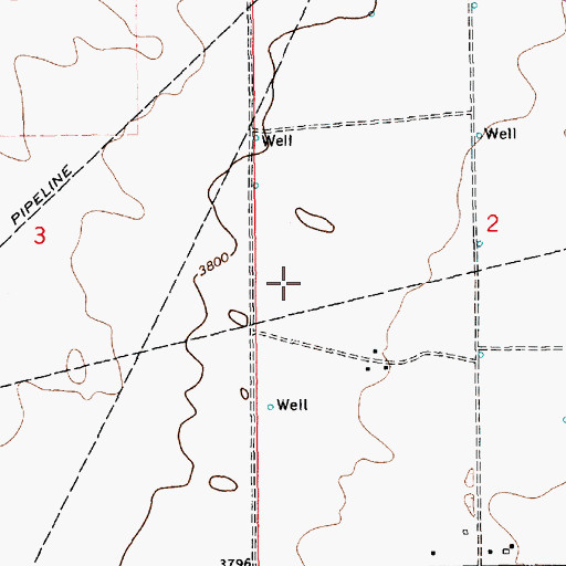 Topographic Map of 10186 Water Well, NM