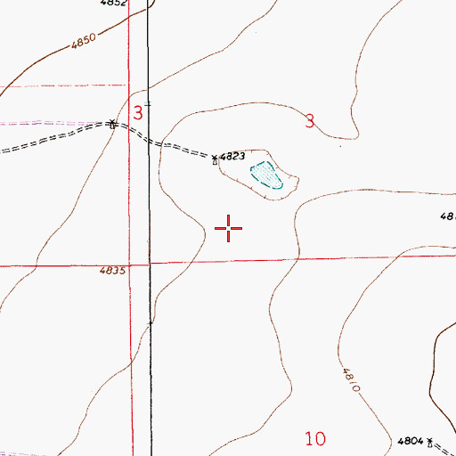 Topographic Map of 10555 Water Well, NM