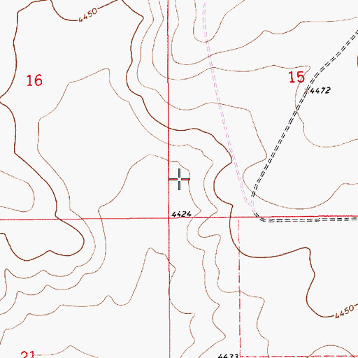 Topographic Map of 10615 Water Well, NM
