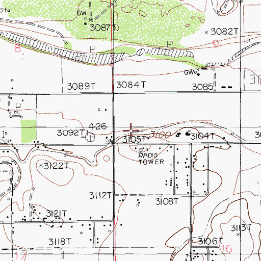 Topographic Map of 10226 Water Well, NM