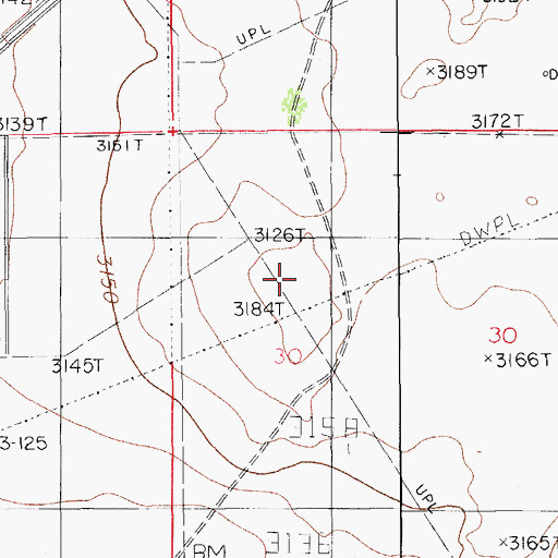 Topographic Map of 10207 Water Well, NM