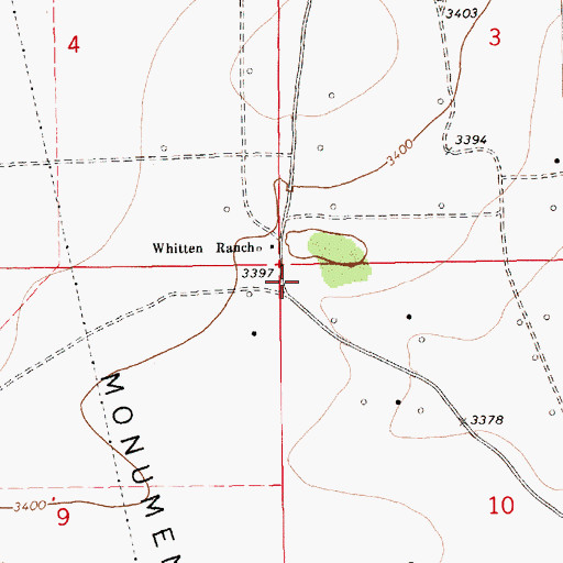 Topographic Map of 10582 Water Well, NM