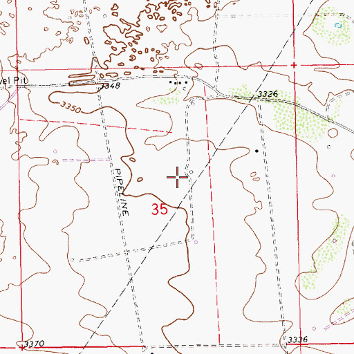 Topographic Map of 10516 Water Well, NM