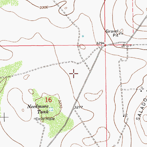 Topographic Map of 12952 Water Well, NM