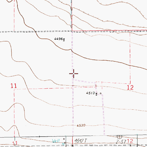 Topographic Map of 10246 Water Well, NM