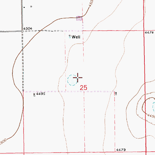Topographic Map of 10225 Water Well, NM