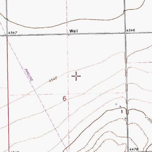 Topographic Map of 10765 Water Well, NM