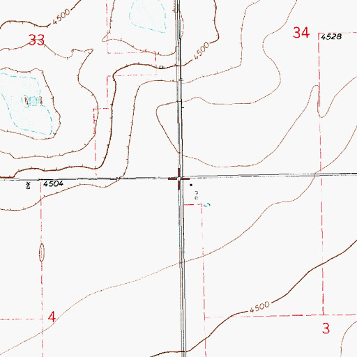Topographic Map of 11475 Water Well, NM