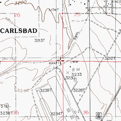 Topographic Map of 10220 Water Well, NM