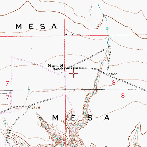Topographic Map of 10341 Water Well, NM