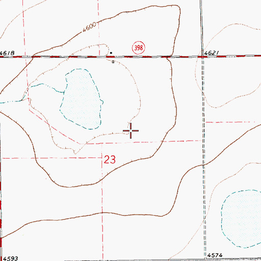Topographic Map of 10901 Water Well, NM