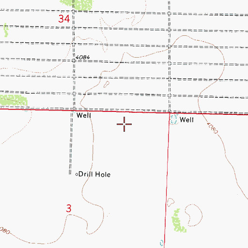 Topographic Map of 01439 Water Well, NM