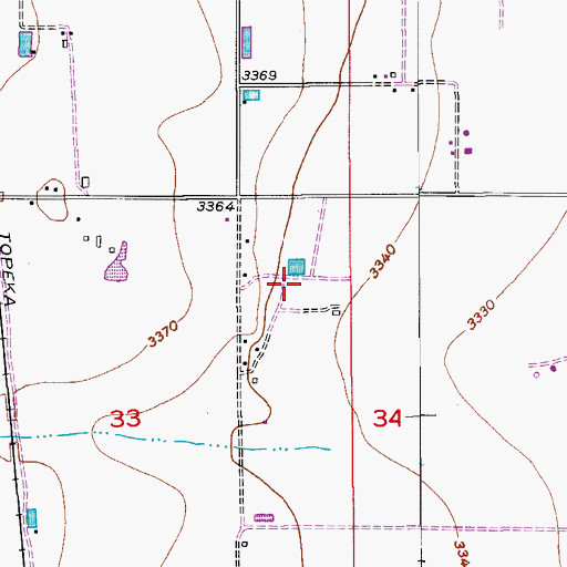 Topographic Map of 71103 Water Well, NM