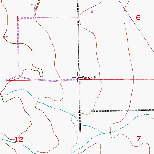 Topographic Map of 10120 Water Well, NM