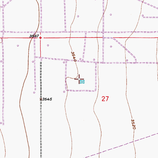 Topographic Map of 71065 Water Well, NM