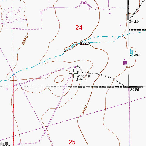 Topographic Map of 71064 Water Well, NM