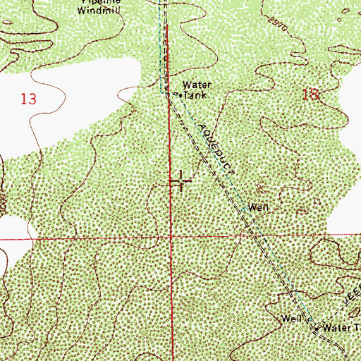 Topographic Map of 11574 Water Well, NM