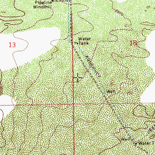 Topographic Map of 11573 Water Well, NM