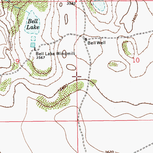 Topographic Map of 12714 Water Well, NM