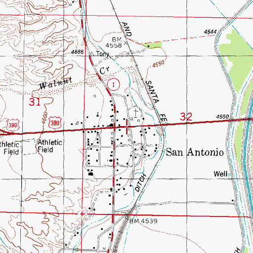 Topographic Map of Carthage Tokay Farley Historical Marker, NM