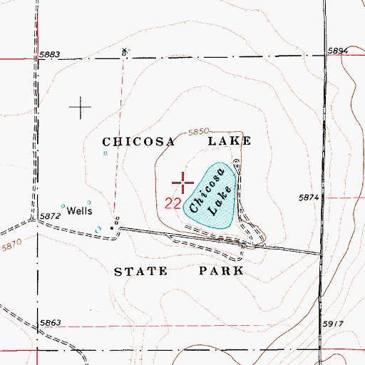 Topographic Map of New Goodnight Trail Historical Marker, NM