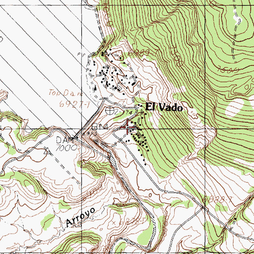 Topographic Map of El Vado Weather Station, NM