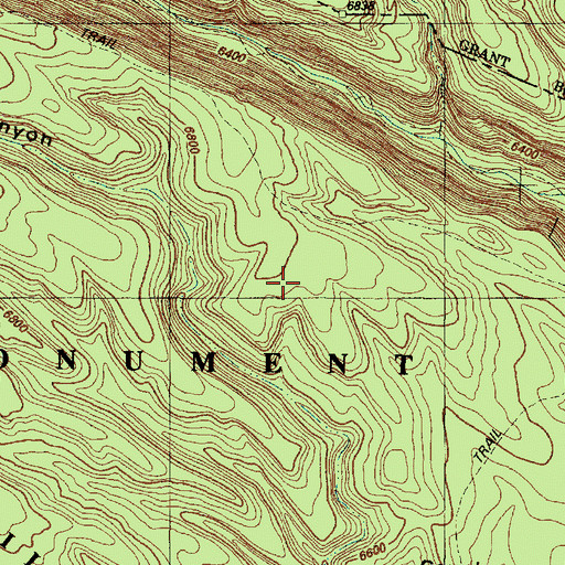 Topographic Map of Bandelier National Monument Historical Marker, NM