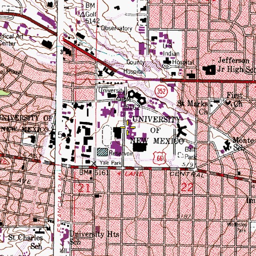 Topographic Map of Jonson Gallery, NM