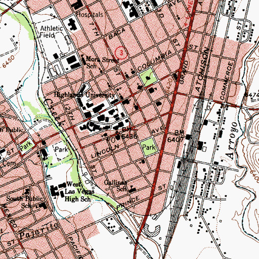 Topographic Map of El Conquistador Building, NM