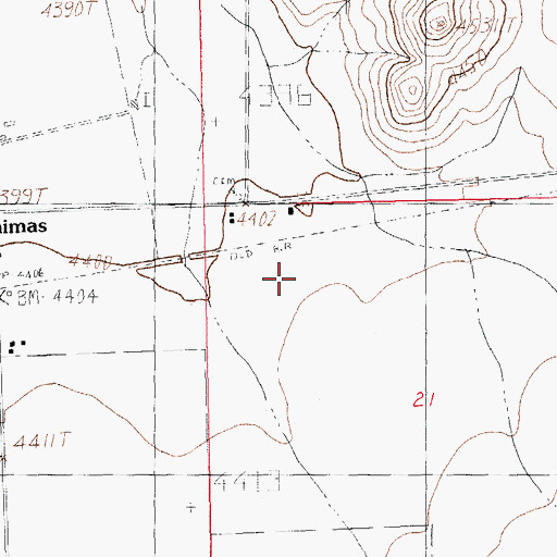 Topographic Map of Lunch Box Historic Site, NM