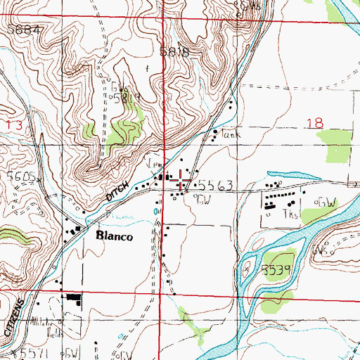 Topographic Map of Boulder Fortress, NM