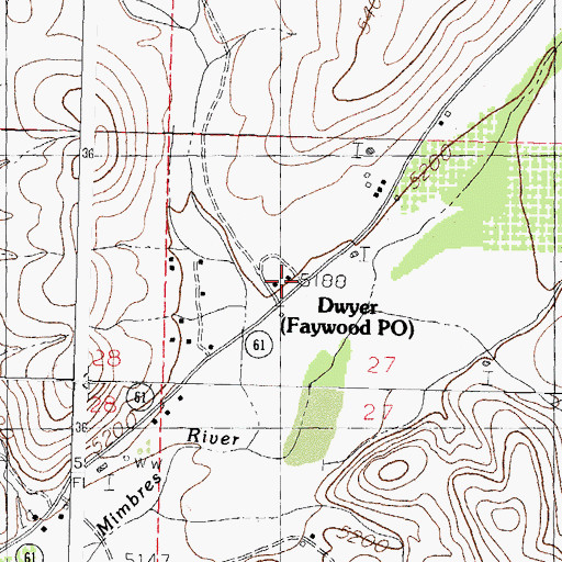 Topographic Map of Trinidad Andazola House Historic Site, NM