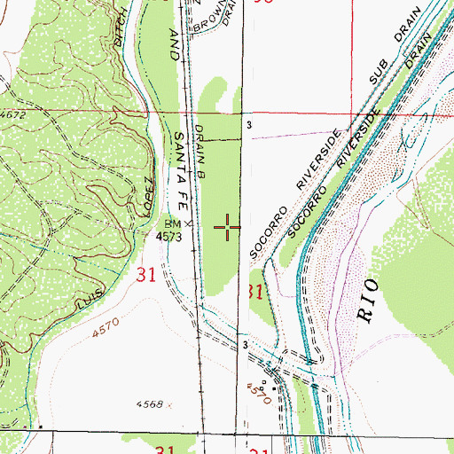 Topographic Map of Driscoll Hall, NM