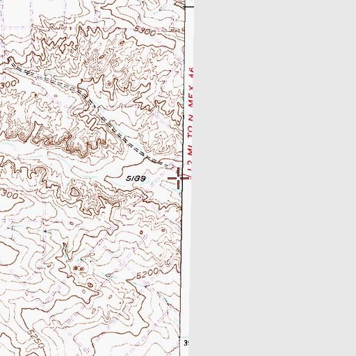 Topographic Map of Enchanted Hills Elementary School, NM