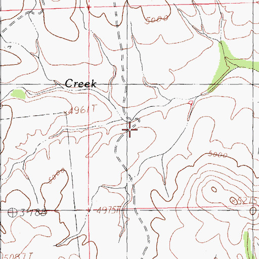 Topographic Map of Maloney, NM